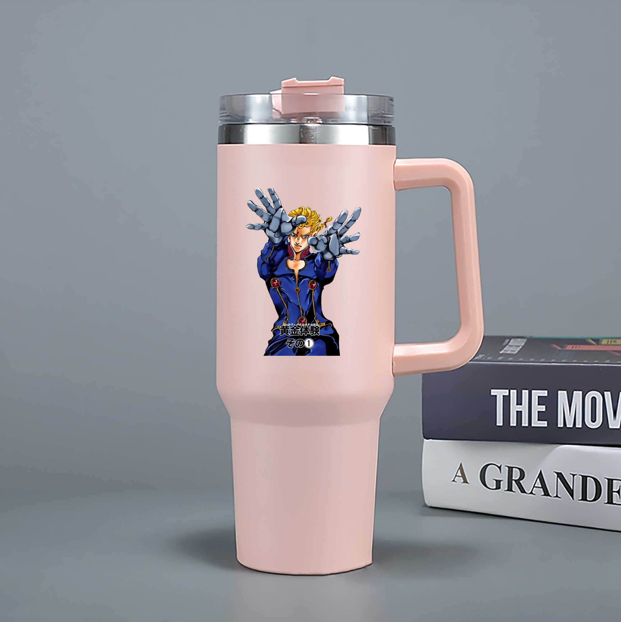 （画像用） ジョジョの奇妙な冒険 ジョルノ?ジョバァーナ JoJo's Bizarre Adventure Giorno Giovanna 1200mL車用タンブラー（カラープリント）
